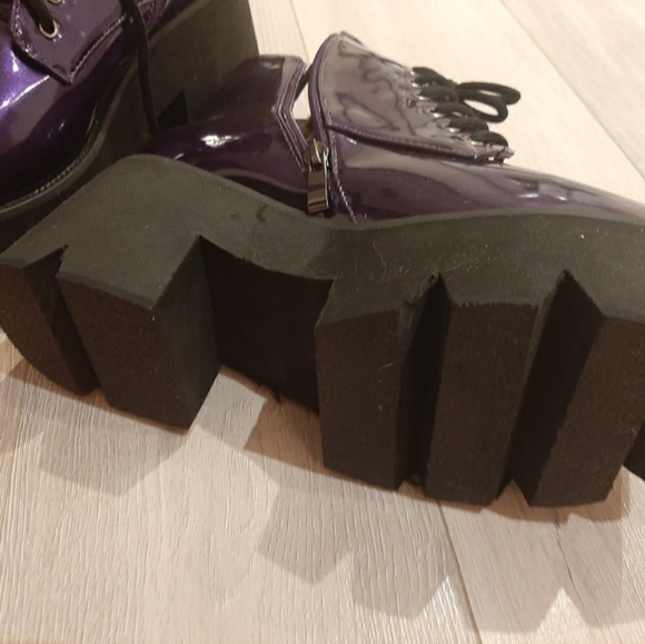 Purple combat boots - Picture 2 of 4